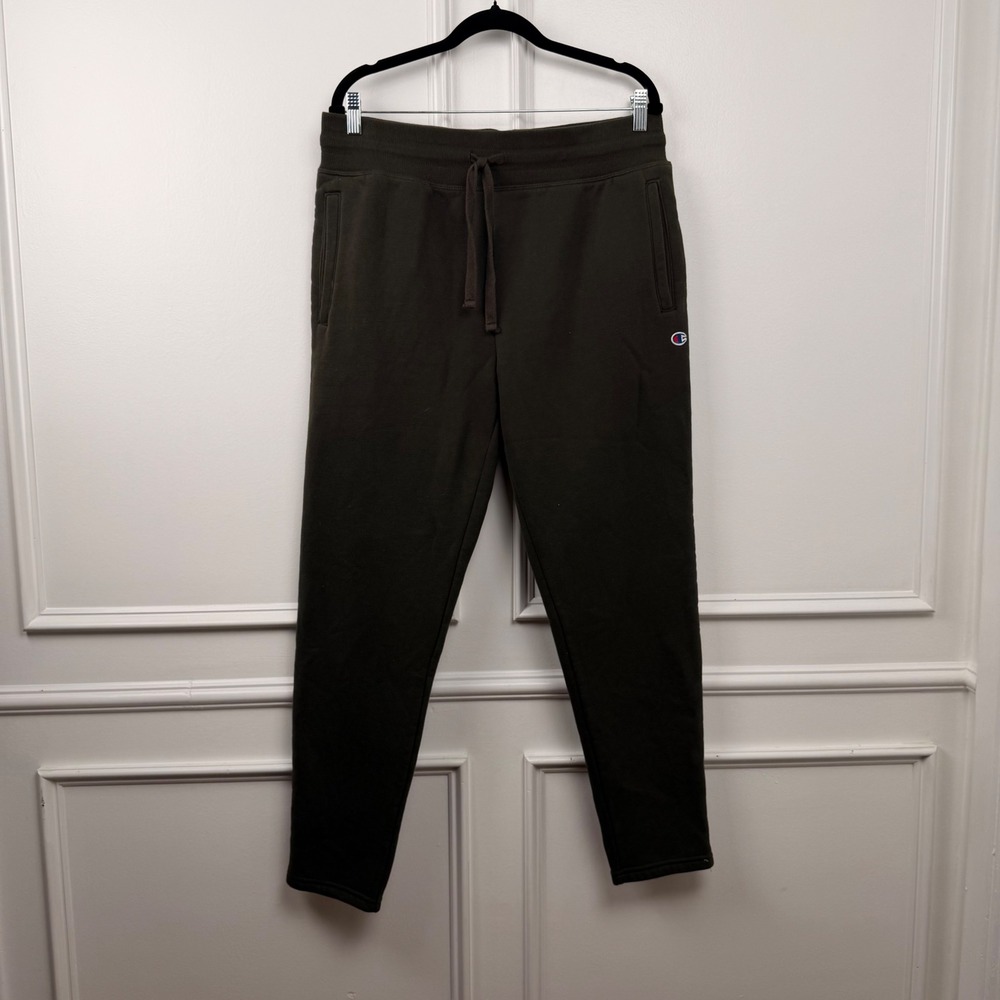 Champion Mens Olive Green Fleece Joggers Sweatpants L 1717071